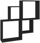 vidaXL W&uuml;rfelregal Schwarz 80x15x78,5 cm Holzwerkstoff 807260