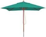 MCW Gastronomie Holz-Sonnenschirm C57 Eckig 3x3m Blau-gr&uuml;n