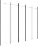 vidaXL 5 Tlg Paravent Wei&szlig; 250x200 cm Stoff 350186