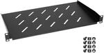 HMF 65499 Fachboden f&uuml;r Serverschrank 19 Zoll 1 HE 250mm Schwarz
