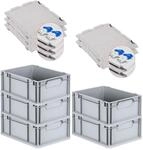PROREGAL Spar Set 5x Eurobox Nextgen Economy Mit Scharnierdeckel & Blauen