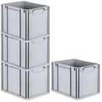 PROREGAL Spar Set 4x Eurobox Nextgen Economy Griffe Geschlossen HxBxT 32 x 30 x 40 cm
