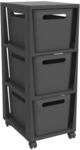 Rotho Tower mit Rollen Brisen 3 x 16, Anthrazit