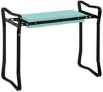 Outsunny Kniebank Klappbar bis 150 kg Dunkelgr&uuml;n 58 x 28 x 49 cm