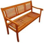 SAM Gartenbank Akazie 150 cm 3-Sitzer Sitzbank CORUNA