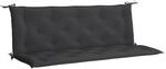 vidaXL Gartenbank-Auflage Schwarz 150x50+50 x7 cm Oxford-Gewebe 315023