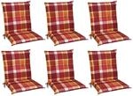 Beautissu Sunny RO Niederlehner 100x50x6cm Rot Kariert 6tlg