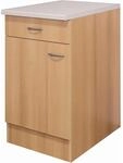 Flex-Well Classic K&uuml;chen-Unterschrank Nano 50 cm Buche Nachbildung
