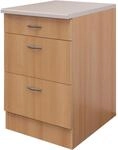 Flex-Well Classic K&uuml;chen-Auszugsunterschrank Nano 60 cm Buche