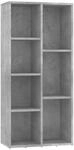 vidaXL B&uuml;cherregal Betongrau 50x25x106 cm Holzwerkstoff 801111