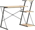 vidaXL Schreibtisch mit Regal Schwarz und Eiche 116x50x93 cm 20289