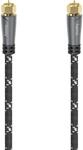 Hama Antennen-Kabel SAT-Anschlussk F-Stecker/F-Stecker 120 dB Grau-Schwarz 1,5 m