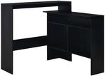 vidaXL Bartisch mit 2 Tischplatten Schwarz 130x40x120 cm