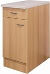 Flex-Well Classic K&uuml;chen-Unterschrank Nano 40 cm Buche Nachbildung