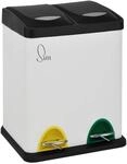 Svita TC2X8 M&uuml;lleimer 16 Liter 2x8L Doppelt K&uuml;cheneimer Treteimer Wei&szlig;