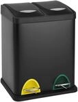 Svita TC2X8 M&uuml;lleimer 16 Liter 2x8L Doppelt K&uuml;cheneimer Treteimer Schwarz
