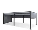 Blumfeldt Pantheon Cortina Pavillon mit Dach 3x6 m 4 Seitenteile Anthrazit Dunkelgrau