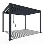 Weide Classic Alu-Stahl Pavillon 3 x 3,6 M Anthrazit Pergola Freistehend