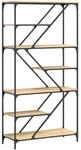 vidaXL B&uuml;cherregal Sonoma-Eiche 91x36x176 cm Holzwerkstoff und Stahl