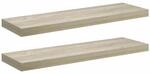 vidaXL Schweberegale 2 Stk Eiche-Optik 80x23,5x3,8 cm MDF 323878