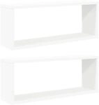 vidaXL W&uuml;rfelregale 2 Stk Wei&szlig; 60x15x23 cm Holzwerkstoff 807133
