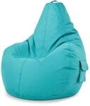 Green Bean Sitzsack Cozy 80 x 70 x 90 cm Wetterfest Waschbarer Bezug Aquamarin