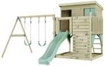 PolarPlay Spielturm Nils, mit Kinderschaukel, Mintgr&uuml;n