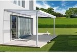 Terrassen&uuml;berdachung Premium (BxT) 410 cm x 406 cm Wei&szlig; Polycarbonat Klar