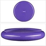 Relaxdays Balancekissen Kunststoff Lila mit Luftpumpe 33 cm 1 kg