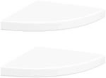 vidaXL Schwebende Eckregale 2 Stk Wei&szlig; 35x35x3,8 cm MDF 323917