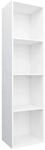 vidaXL B&uuml;cherregal/TV-Schrank Wei&szlig; 36x30x143 cm Holzwerkstoff 800144