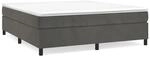 vidaXL Boxspringbett Dunkelgrau 200x200 cm Samt1370480
