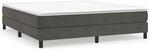 vidaXL Boxspringbett Dunkelgrau 180x200 cm Samt1368899