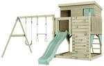 PolarPlay Spielturm Nils, mit Trapezstange, Mintgr&uuml;n