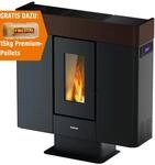 Freepoint Pelletofen Moon Stahl Braun 10 kW mit Automatik