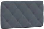 vidaXL Kopfteil-Kissen Dunkelgrau 80 cm Samt 374703