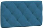 vidaXL Kopfteil-Kissen Blau 80 cm Samt 374706