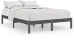 vidaXL Massivholzbett Grau Kiefer 200x200 cm1135292