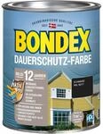 Bondex Dauerschutz-Farbe Schwarz Seidengl&auml;nzend 750 ml
