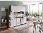 Respekta K&uuml;chenzeile KB225EYWMI 225 cm Wei&szlig;-Eiche York Nachbildung
