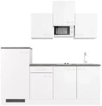 Flex-Well Classic K&uuml;chenzeile Lucca 210 cm Wei&szlig; matt - Caledonia