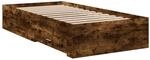 vidaXL Bettgestell mit Schubladen R&auml;uchereiche 90x190 cm Holzwerkstoff 3280437