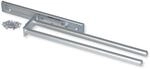 Emuca Handtuchhalter Ausziehbar 2 Arme Aluminium Weiss Lackiert
