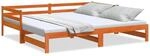 vidaXL Tagesbett Ausziehbar Wachsbraun 80x200 cm Massivholz Kiefer2007736