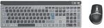 Hama Multi-Device-Tastatur-Maus-Set WKM-750 Kabellos LED Schwarz