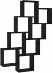 vidaXL W&uuml;rfelregal Schwarz 90x15x119 cm Holzwerkstoff 807179