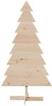 vidaXL Weihnachtsbaum Holz zum Schm&uuml;cken 150 cm Massivholz Kiefer 858192