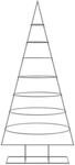 vidaXL Metall-Weihnachtsbaum zum Dekorieren Schwarz 210 cm 4018950