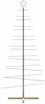 vidaXL Metall-Weihnachtsbaum zum Dekorieren Holzst&auml;nder Schwarz 210 cm 4018961