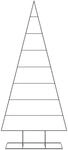 vidaXL Metall-Weihnachtsbaum zum Dekorieren Schwarz 210 cm 4018956